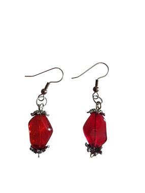 (4)Red Glass Drop Earrings - Unbranded Women's Jewelry